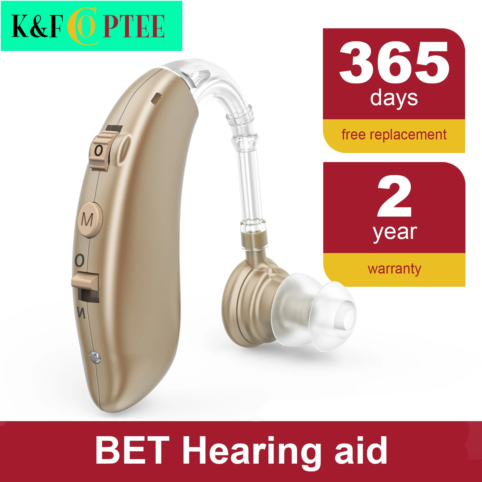 

K&Fcoptee Hearing Aids for Seniors Rechargeable with Noise Cancelling,Digital Sound Amplifier for Deafness Elderly hear Loss