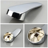 bathroom replacement faucet handle accessories chrome plated taps for 40mm cartridge spool faucet single metal lever handle