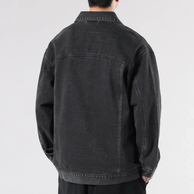 Винтажная джинсовая куртка в американском стиле для мужчин свободная посадка