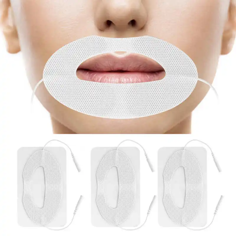 

3pcs Lips Electrode Pad Non Woven Fabric Replacement Electrode Patch Accessory for Pulse Massager Electrode Pad for Massager