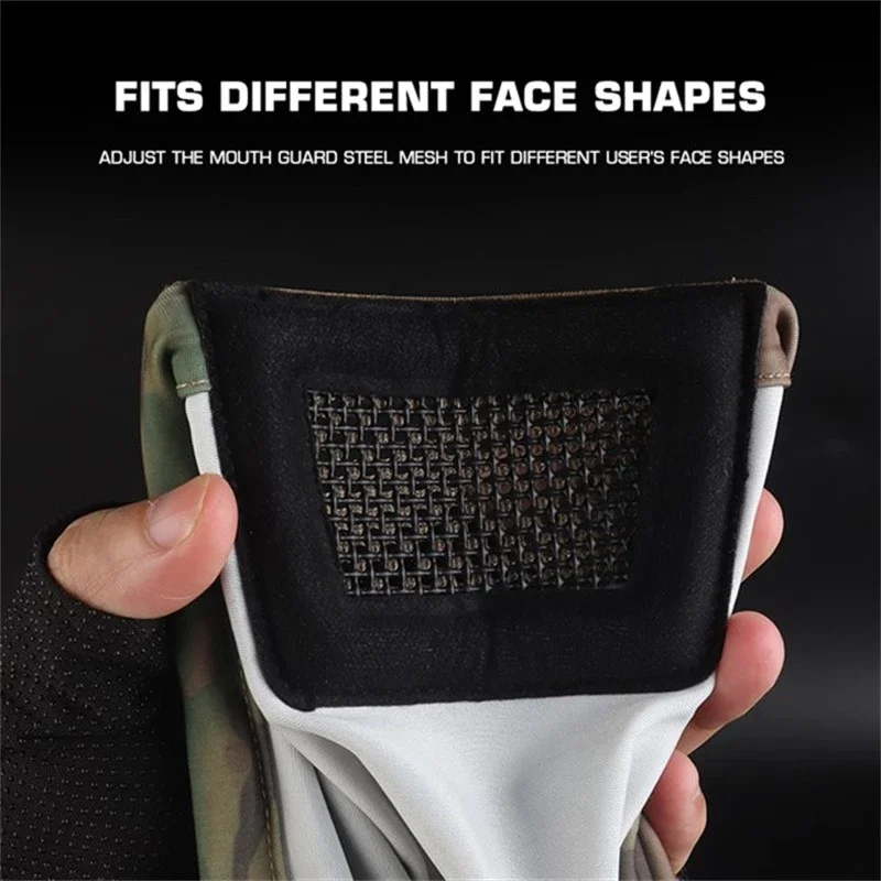 FDHBGE Тактический головной убор Походные шарфы Полнолицевая маска Стальная сетка