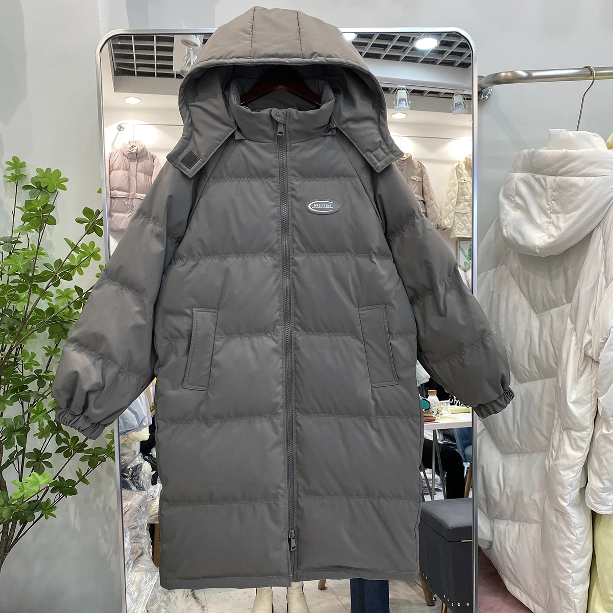 2022 New Fashion Down Cotton Padded Parkas Jacket Female Loose Hooded Long Coat Winter Women Warm Oversized Clothes Outerwear