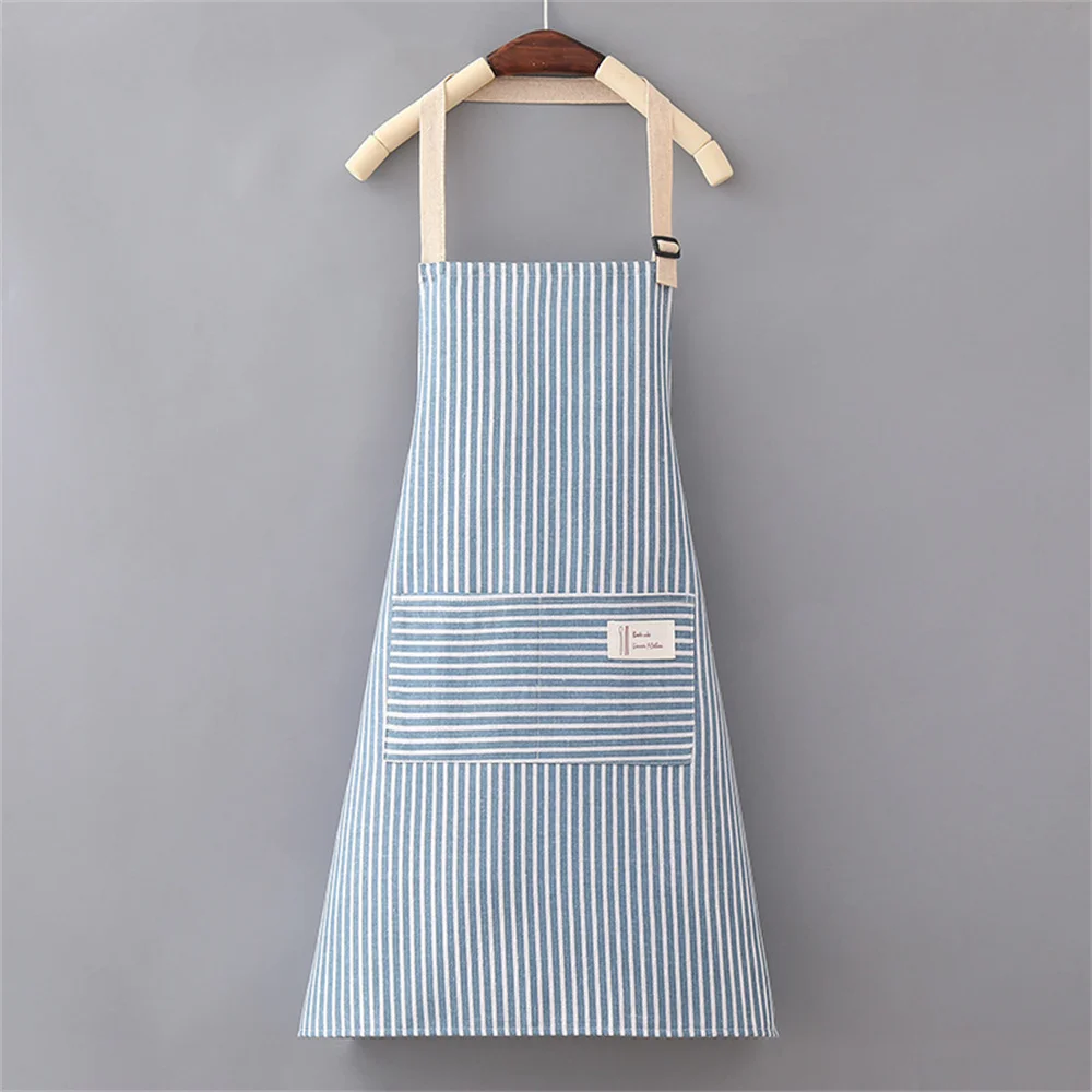 

1pc Simple Fashion Simple Small Stripe Kitchen Antifoul Pinafore Woman Cooking Accessories Cafe Restaurant Flower Shop Overalls