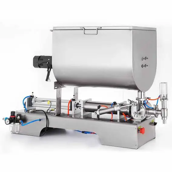 

Semi-automatic single spout packaging machine cream honey chocolate sauce filling water bottle with filling heater