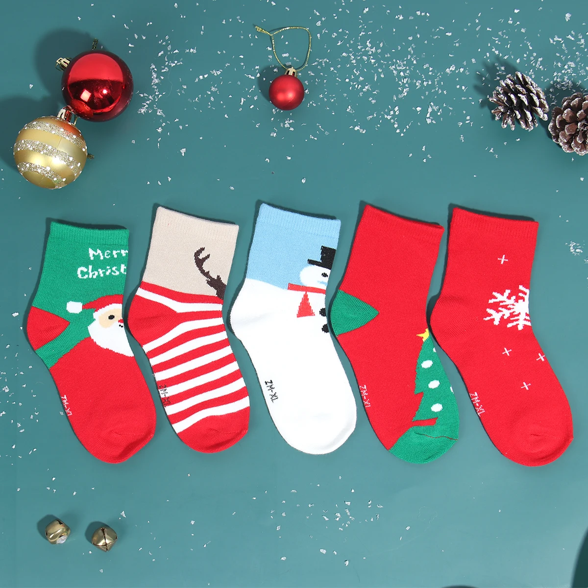 

5 пар рождественских носков в виде Санта Клауса для дома 2022 рождественские подарки рождественские украшения новый год