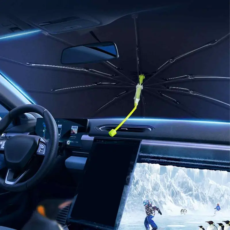

Солнцезащитный зонт на лобовое стекло автомобиля эффективная Солнцезащитная Защита от солнца Автомобильный солнцезащитный интерьер лобовое стекло универсальная посадка и долговечная конструкция
