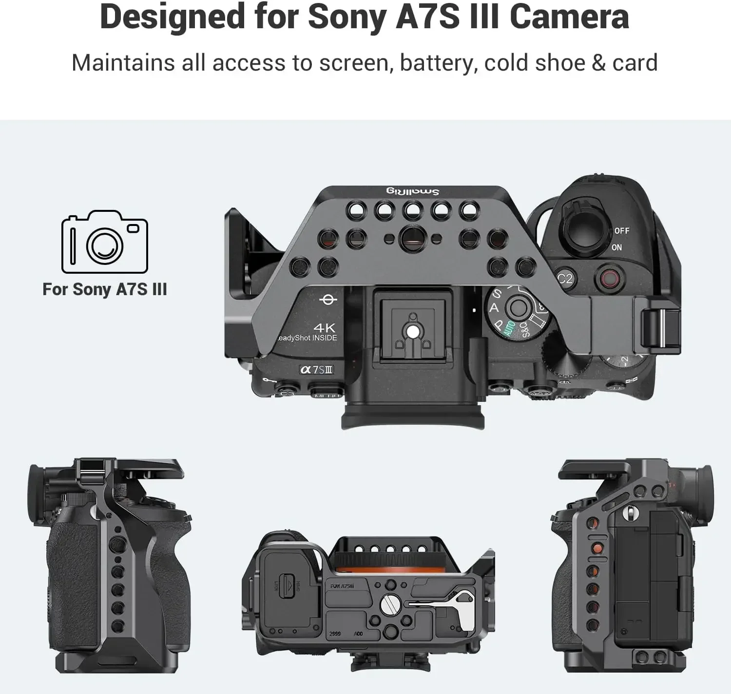 Фото Новый легкий кейдж SMALLRIG для камер A7 III / A7R III / A9 - 2918 В наличии 2026 №2