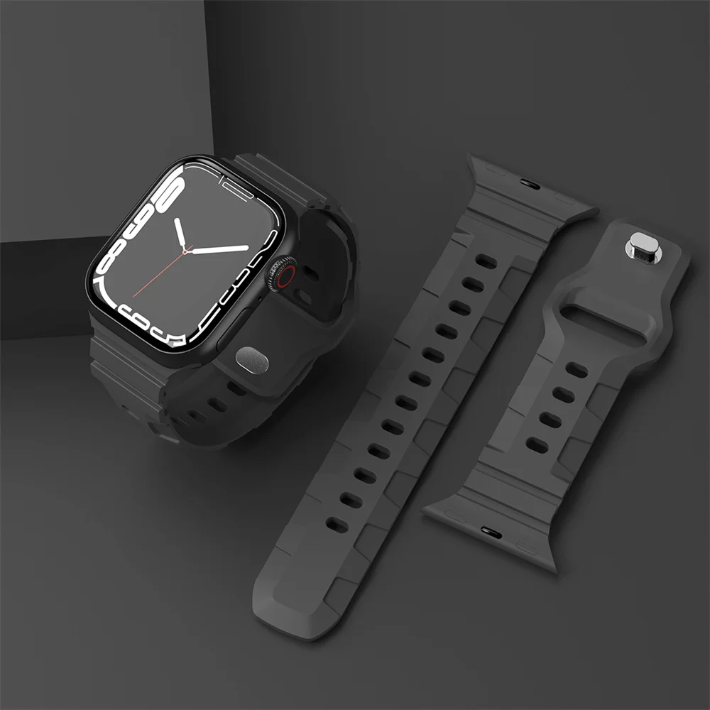 

2023 New High Quality Silicone Watch Strap Suitable For Apple Watch Series 1-7 Multi Color Optional Smart Watch Strap
