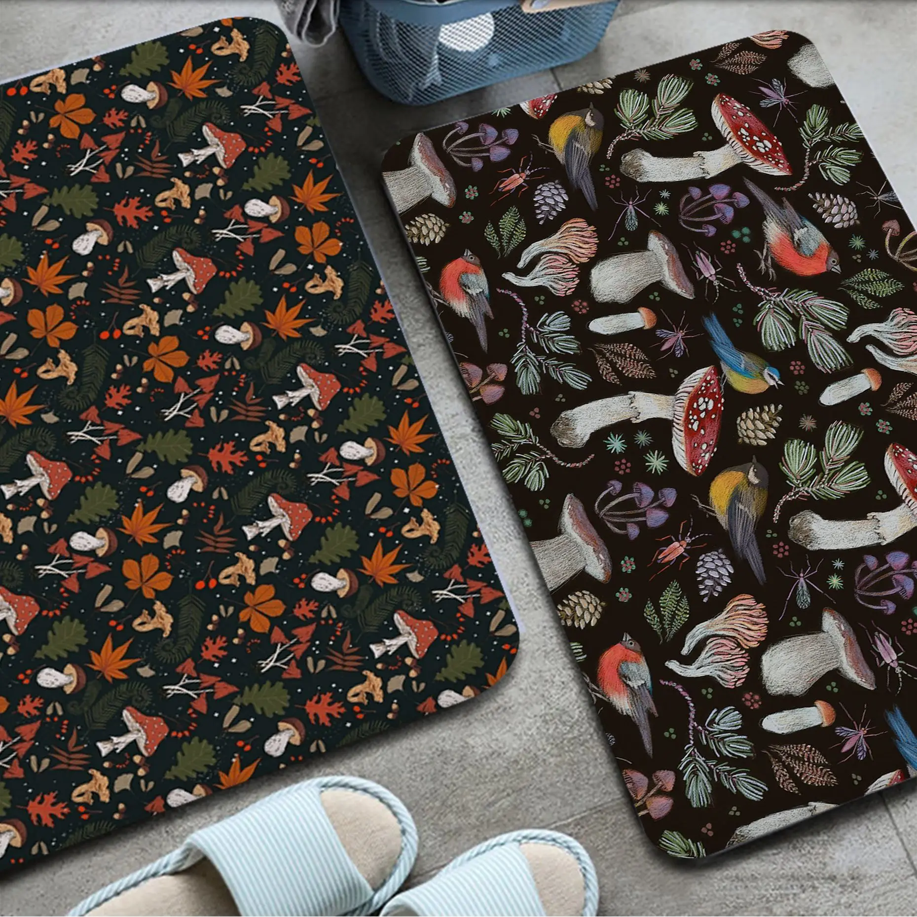 

Mushroom Floor Mat Non-Slip Laundry Room Mat Laundry Decor Balcony Child Living Room Welcome Doormat