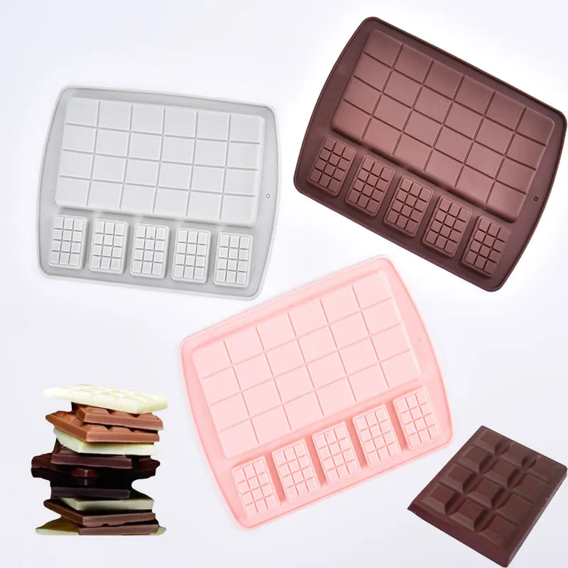 

Silicone Mold 2 Size Waffle Chocolate Mold Fondant Patisserie Candy Bar Mould