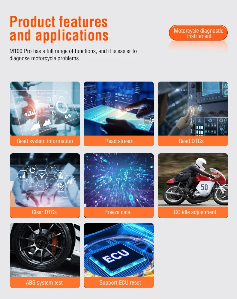 Профессиональный многоязычный сканер OBD2 инструмент для диагностики двигателя