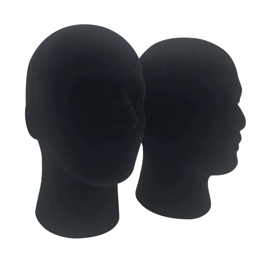 

Мужская модель головы манекена из пенопласта черного цвета, головной убор, парик, очки, стойка для демонстрации очков, стабильная основа для...