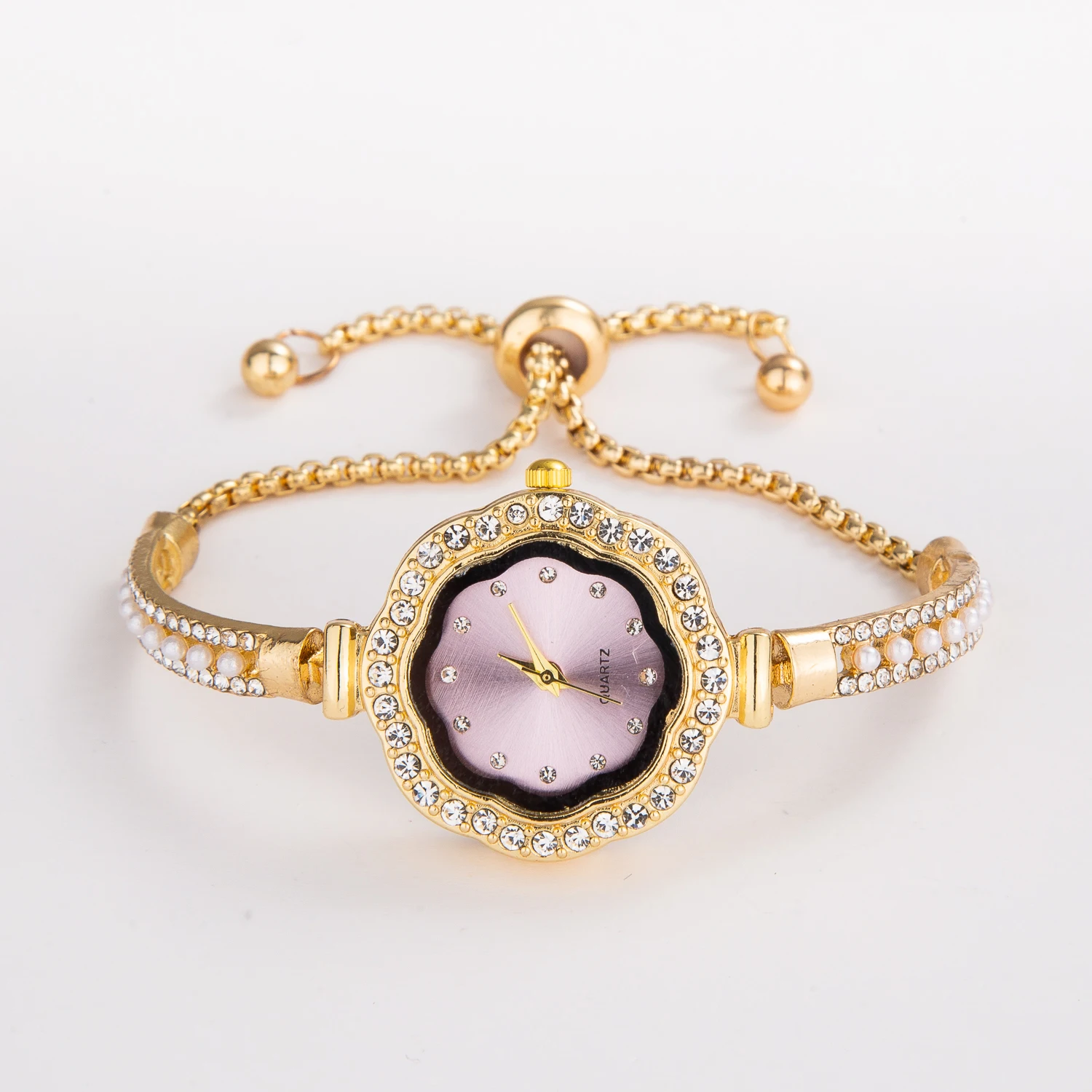 Cute Luxury Pink Watch for Woman 2023 Fashion Quartz Wristwatches Diamond Stainless Steel Watches for Womans Free Shiping