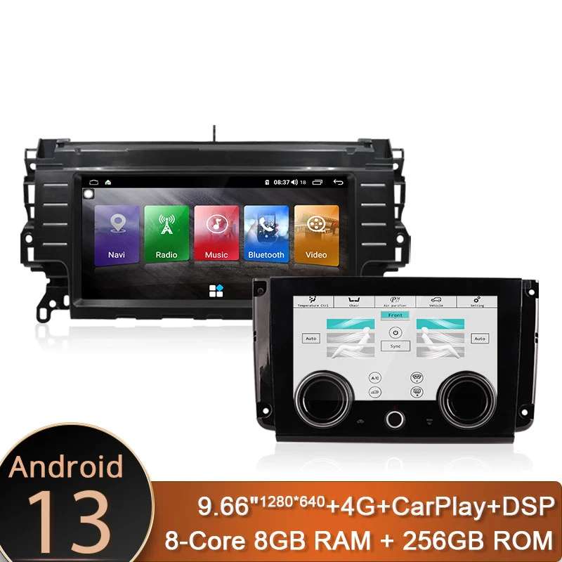 9 66-дюймовый автомобильный мультимедийный плеер Android 13 для Land Rover FREELANDER Discovery Sport