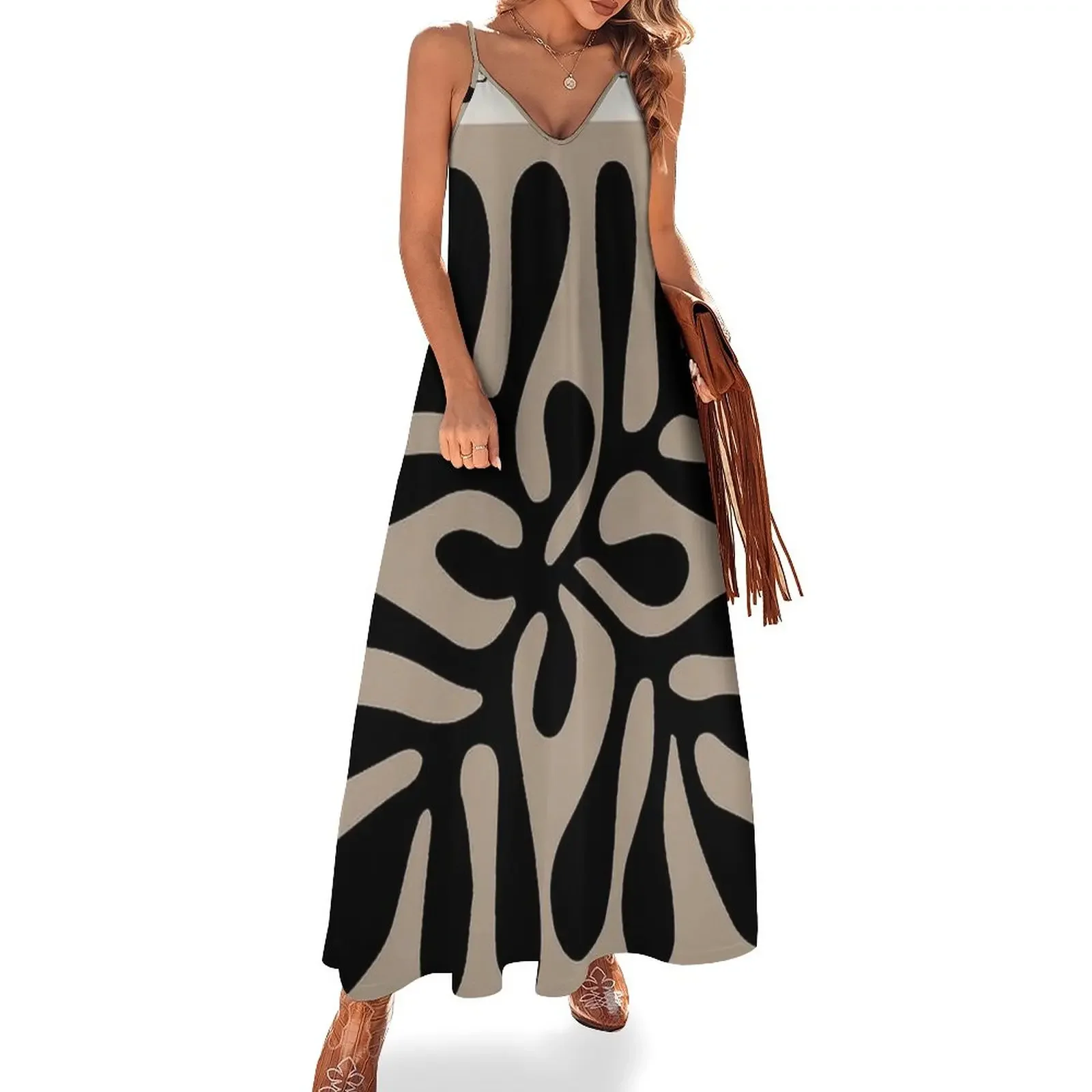 MATISSE: Papiers Decoupes Aix En Прованс рекламное платье без рукавов с художественным принтом