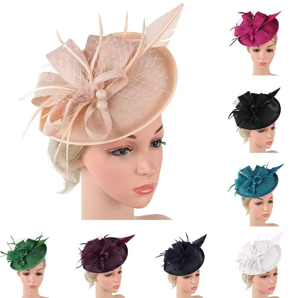 

Vintage Women Flower Wedding Fascinator Hat Mesh Hair Band Evening Party Tea Party