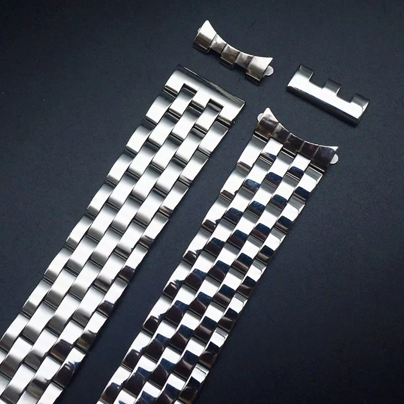 24mm 23m 22mm 21mm 20mm 19mm 18mm 16mm 14mm 12mm Metal Watch Band Premium Solid Stainless Steel Watch Bracelet Straps Curved End