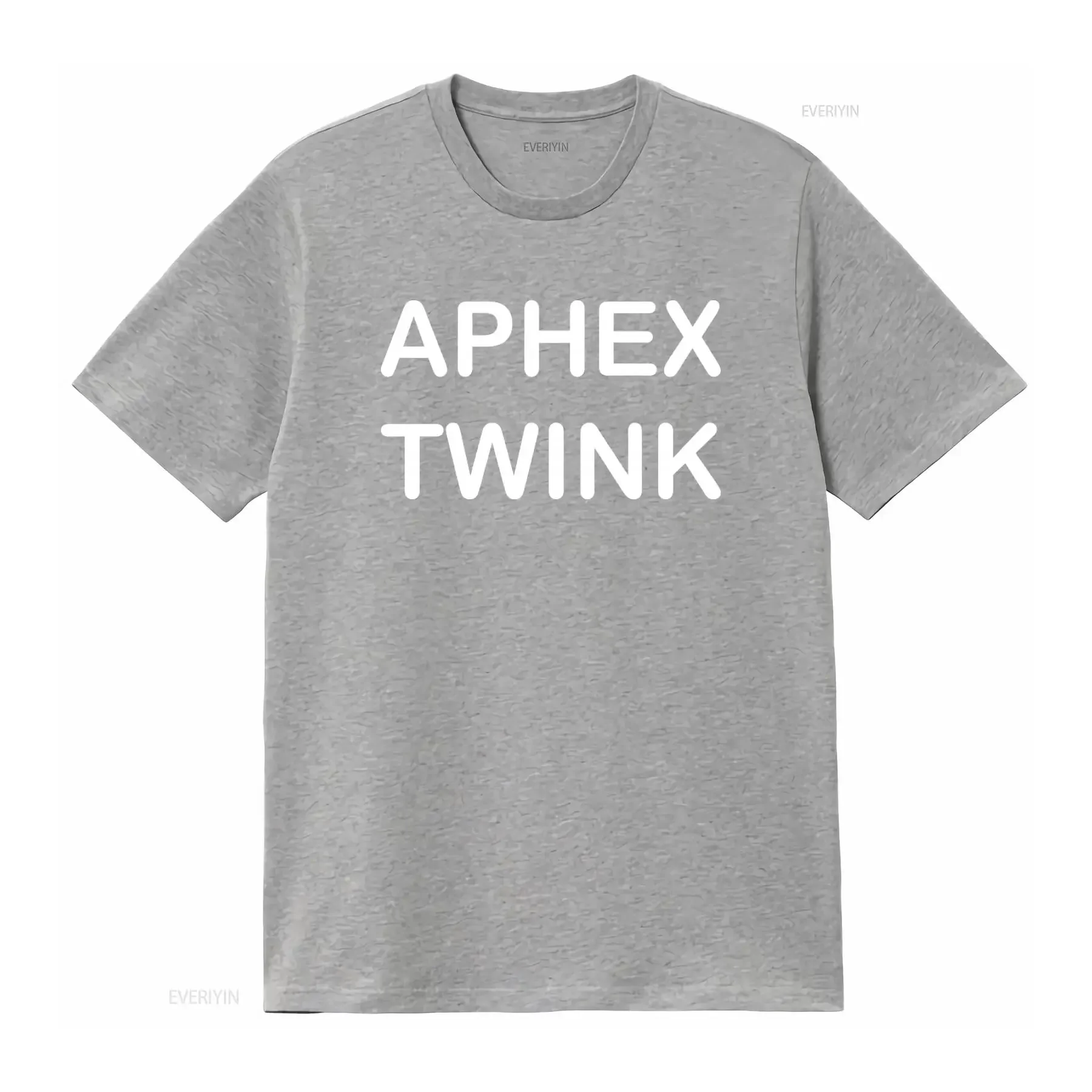 Фото Футболка Aphex Twink Twin Y2K с забавным мемом и шуткой, из плотного хлопка, винтажная, с эффектом потертости, с графическим принтом, эластичная, дышащая, универсальная, повседневная №3
