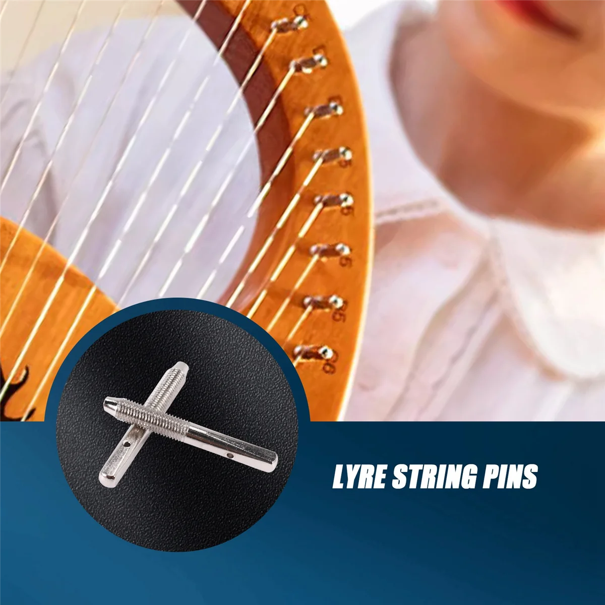 10 шт. штифты Lyre для Laiyaqin Маленькая Музыкальная гирлянда греческий инструмент