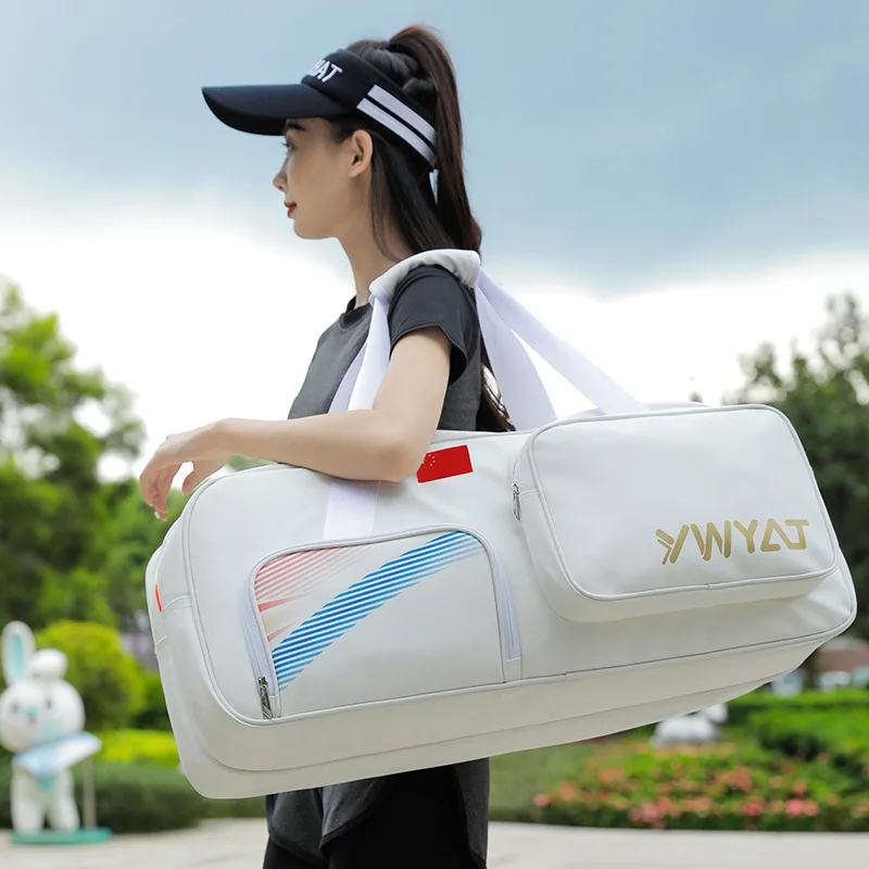 Gym Bag YWYAT Men Women Dry Wet Separation for Waterproof Tennis Racquet Sports Fitness Bag Badminton Bag for 3-6 Rackets