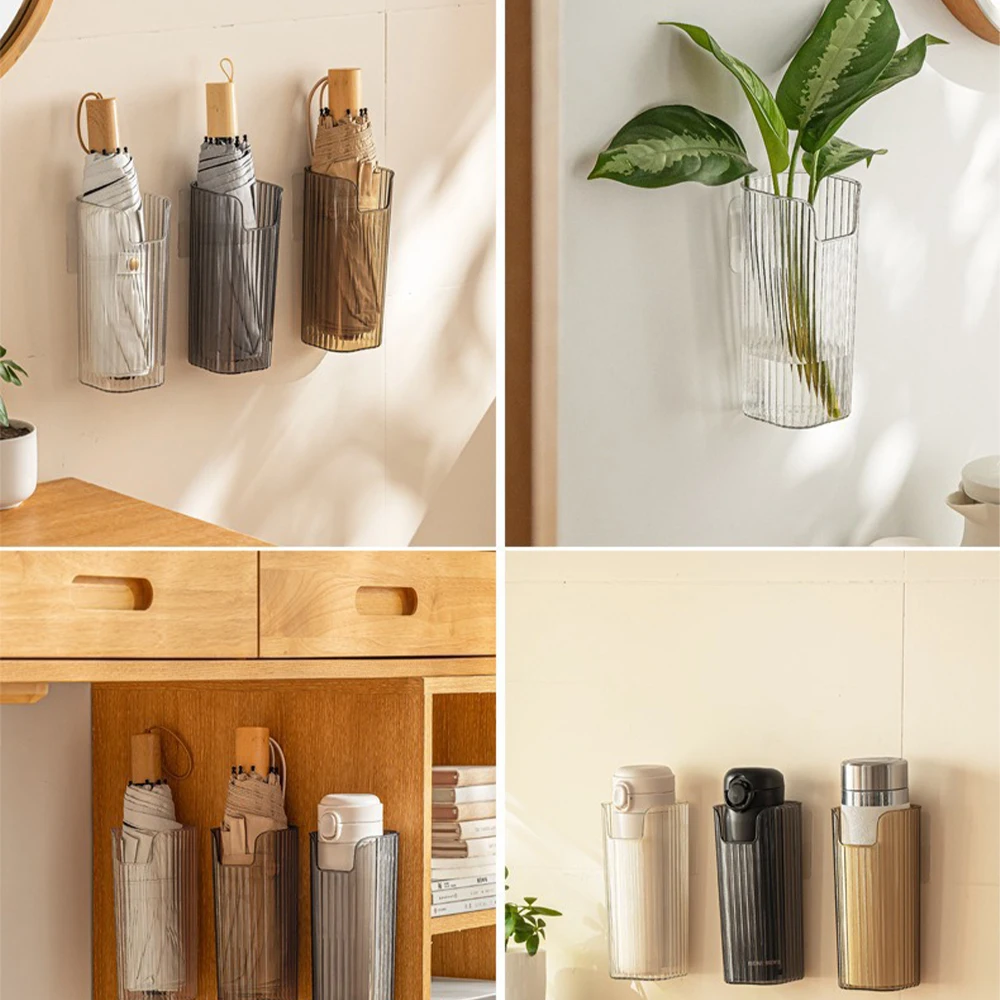 Настенный держатель для зонта многофункциональная самоклеящаяся прозрачная