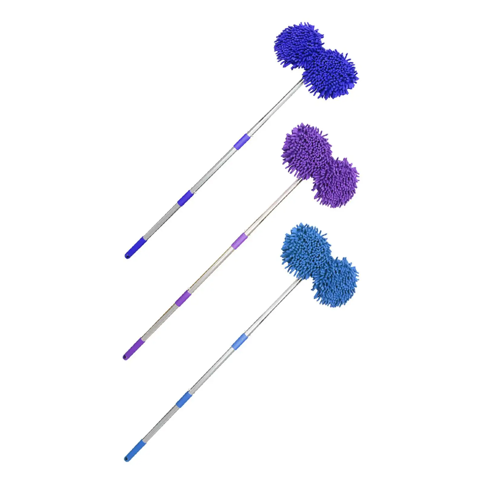 

Double Layer Car Wash Brush Mop Cleaning° Flexible Rotation Heads