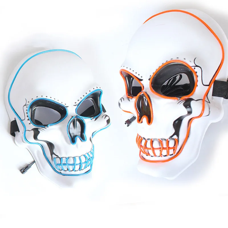 Hot Sale Halloween Mask Skull Light LED Horror Party Ghost Head Lighting Decoration Toy |