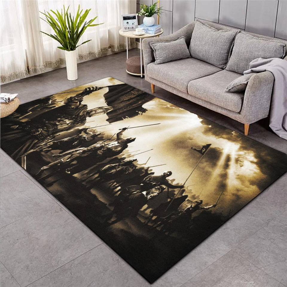 knights templar cavalier carpet soft flannel 3d print rug parlor mat area rug anti slip large carpet rug living room decor 003 free global shipping