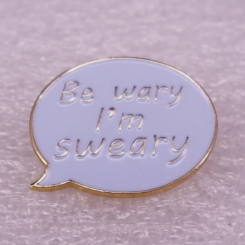 

Careful, I Swear. Jewelry Gift Pin Wrap Garment LapeFashionable Creative Cartoon Brooch Lovely Enamel Badge Clothing Accessories