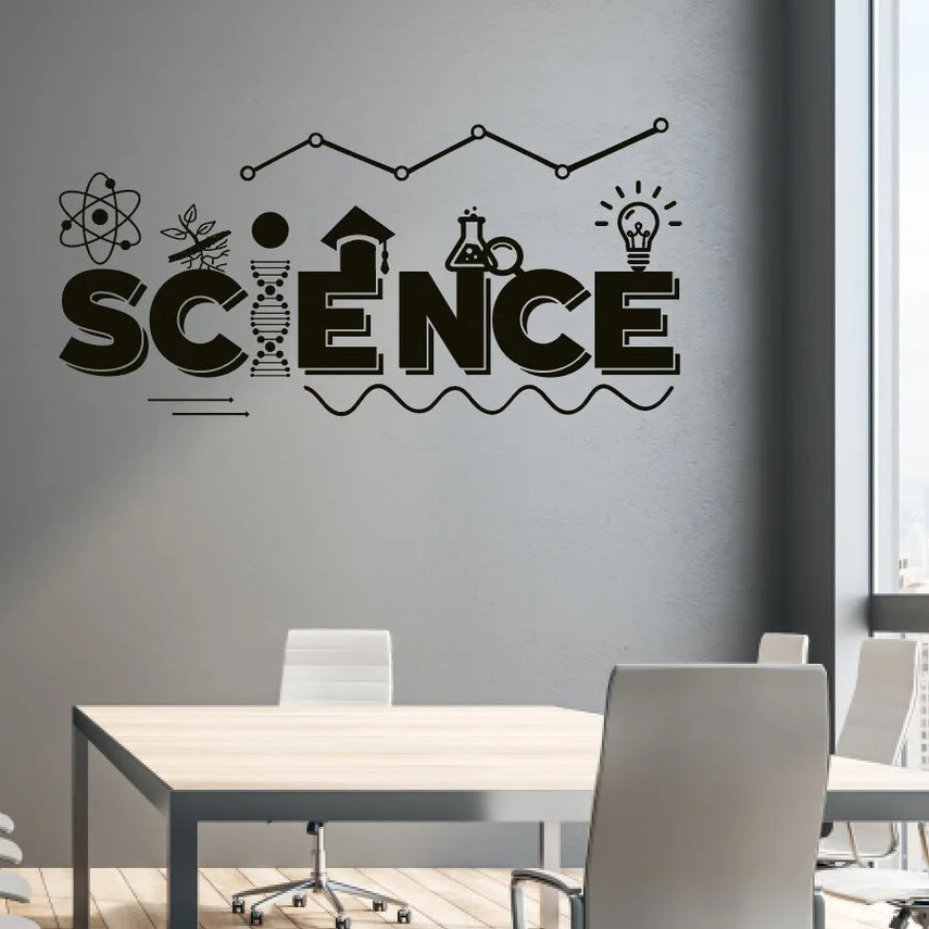 Научная виниловая настенная наклейка образовательная лаборатория Настенная