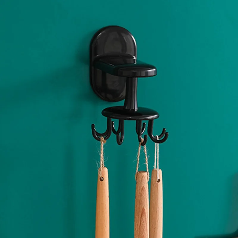 

Кухонные самоклеящиеся крючки с поворотом на 360 градусов, 8 крючков, домашний настенный дверной крючок, крючок для сумок, одежды, галстуков, в...