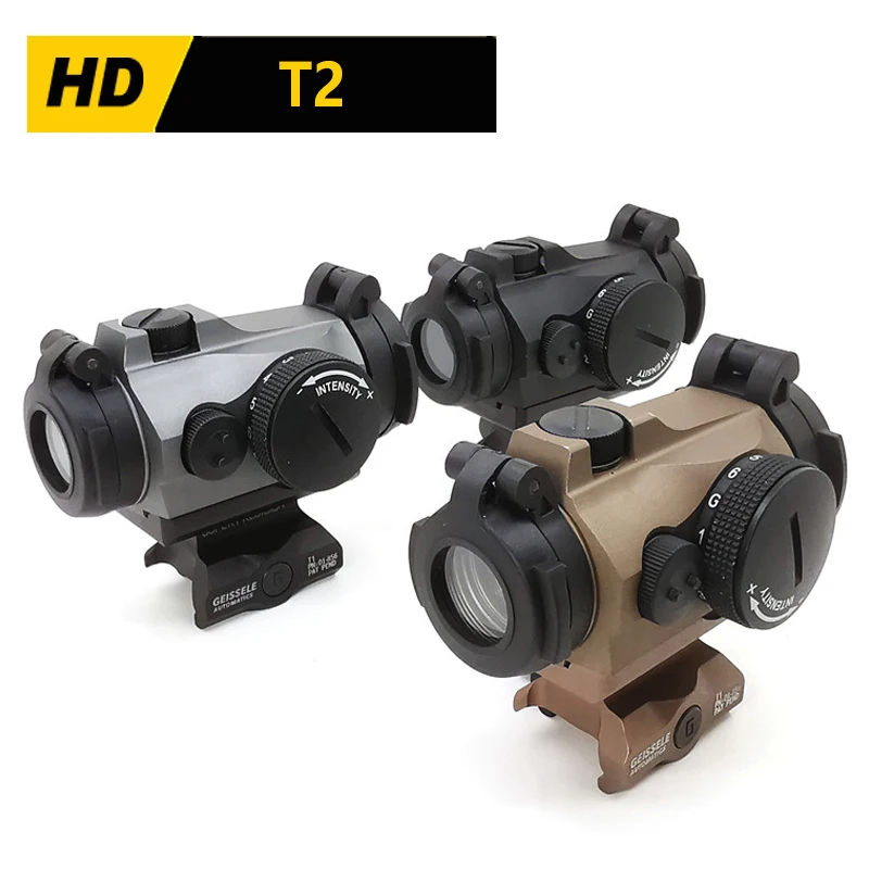 

T2 прицел с красной точкой Охотничий Тактический оптический прицел QD Mount для настоящего огнестрельного оружия. 308 страйкбол
