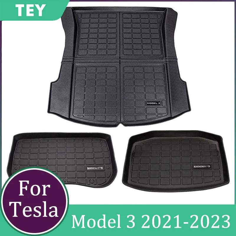 

Car Mat Rear Front Mat Trunk Pads For Tesla Model 3 2023 Accessories Car Trunk Pad Tray storage For Tesla Model 3 2021-2023
