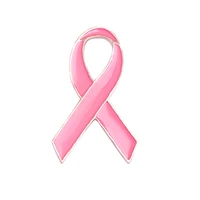 pink ribbon international standard breast cancer prevention publicity logo badge brooch