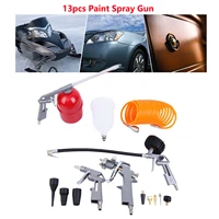 samger hvlp paint spray guns 13pc mini pneumatic spray guns kit with 7 nozzles for car styling cars motorcycle painting tool kit