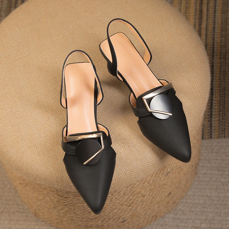 

Женские туфли на массивном каблуке, офисные однотонные туфли-лодочки с острым носком, с закрытым носком, на осень