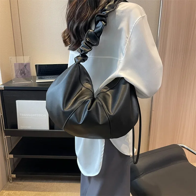 Повседневная женская сумка через плечо из искусственной кожи Дамский Хобо