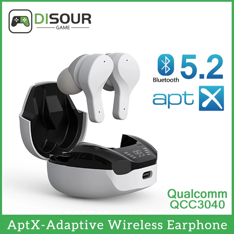 

TWS Wireless Earbuds BT 5.2 Headphones Qualcomm QCC3040 aptX Adaptive Codec Headset Noise Reduction HIFI Professional Earphone