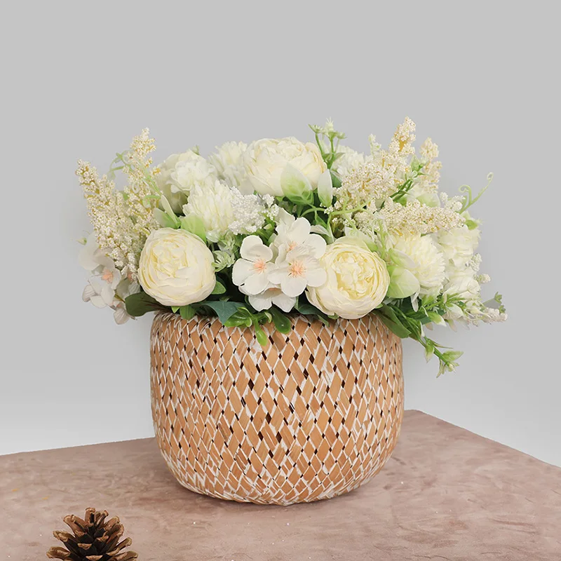 1 букет искусственных шелковых роз цветок невесты искусственный Одуванчик