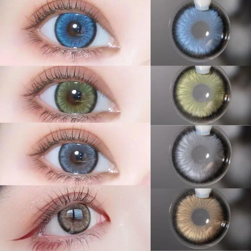 

2pcs Girl Annual Color Contact Lenses For Eyes Natural Eye Beauty Lens Eye Contact Colorful Cosmetic Contact Lenses
