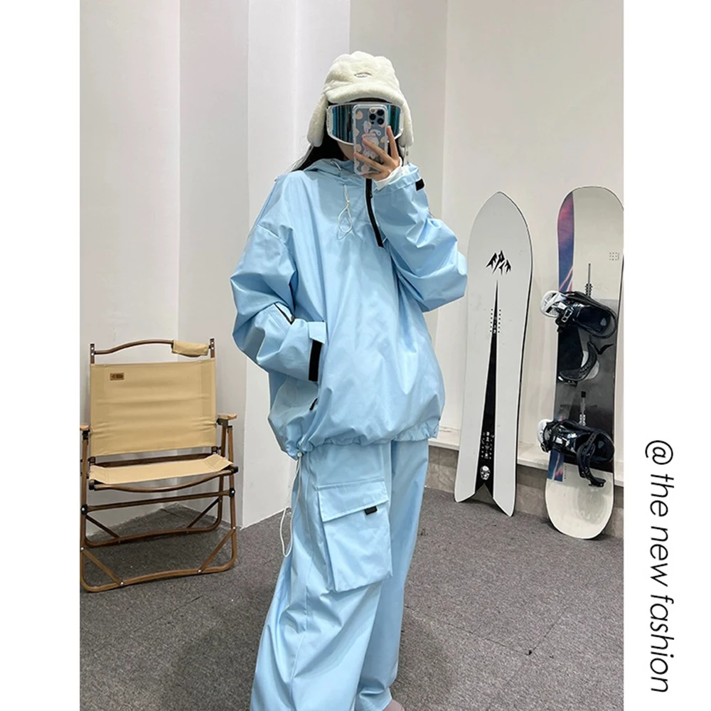 Женский водонепроницаемый лыжный костюм из куртки и брюк цвета размеры в