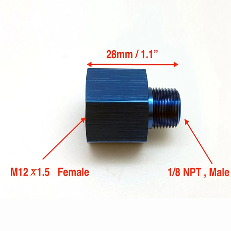 

Адаптер JIAX JXSS019 алюминиевый M12x1.5 на 1/8 NPT синий