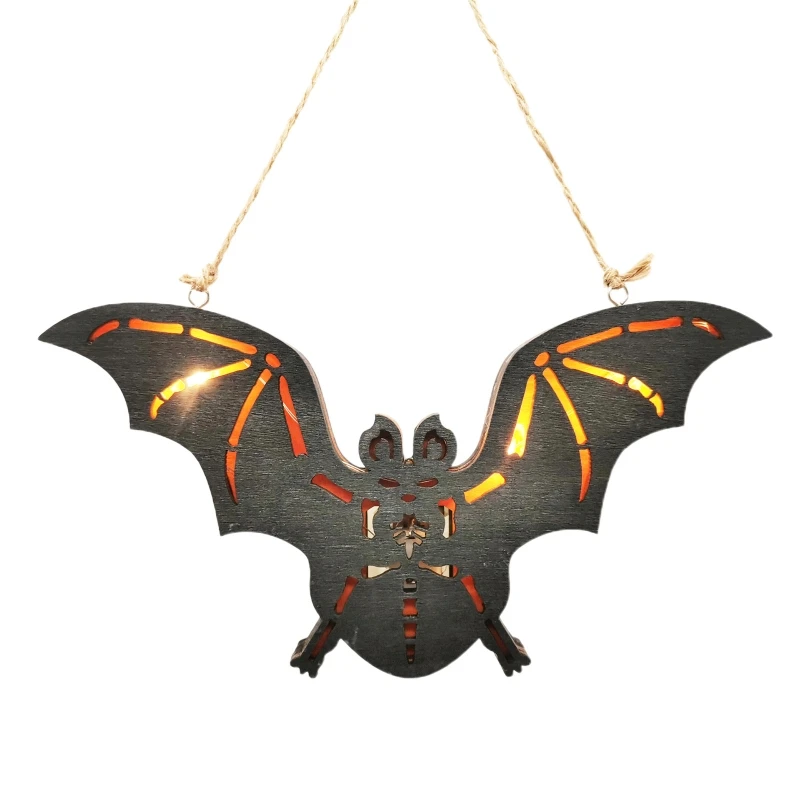 

Wall Mounted Door Hanging Bat Wooden Ornament Seasonal Garden Corridor Decors