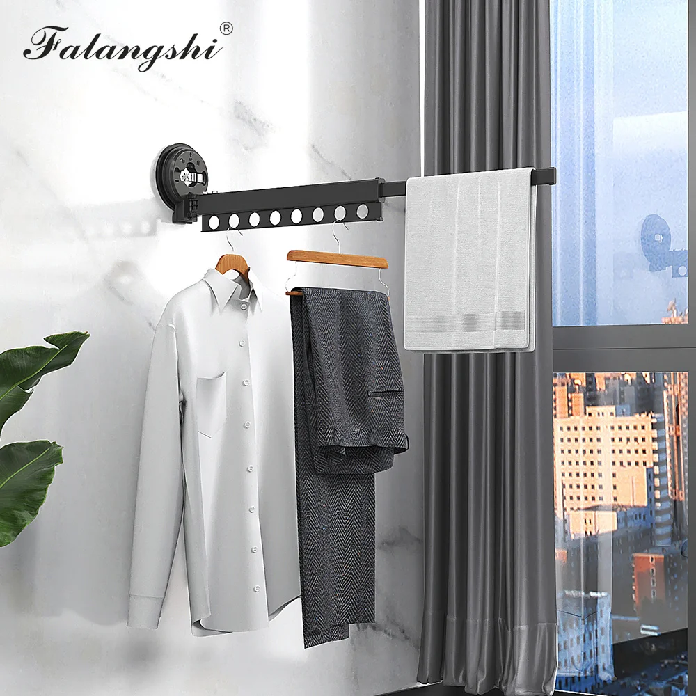 Вешалка для одежды алюминиевые складные вешалки черная настенная вешалка