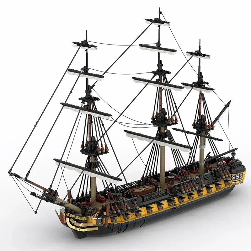 Модель военной лодки Moc строительные кирпичи британская технология HMS Romulus