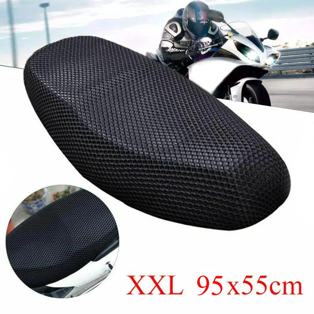 

Summer Motorcycle Breathable Cool Sunproof Seat Cushion Cover 3D Mesh Protector Cushion Motorbike Seat Protection