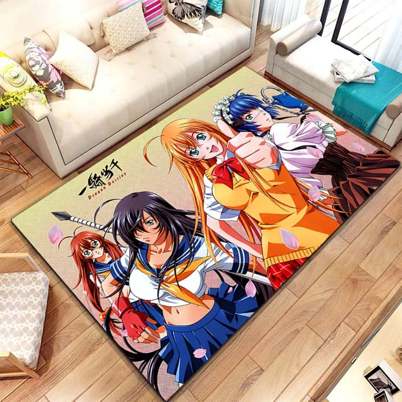 

Большой коврик с принтом японского аниме Ikkitousen-Sexy Girl для спальни, гостиной, Домашний Декоративный Напольный коврик, игровой коврик, коврик