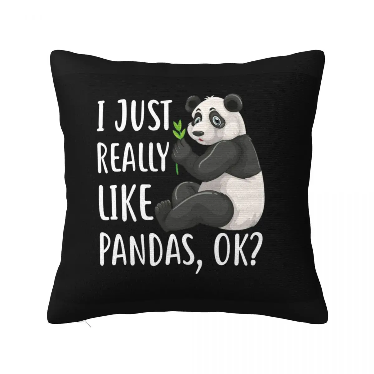 

Panda Pillowcase Soft Polyester Cushion Cover Decorative Animal Nature Zoo Pillow Case Cover Living Room Zippered 45X45cm