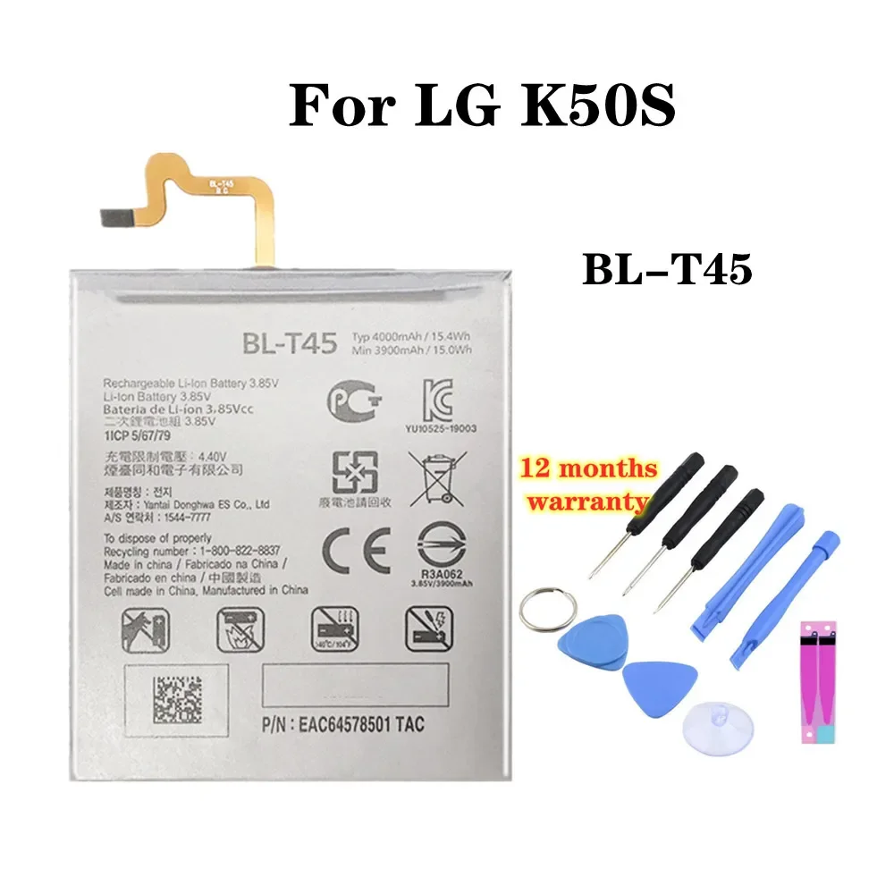 BL-T45 аккумулятор для телефона LG K50S 2019 LMX540HM X540 X540EMW 4000mAh BL T45 Высококачественная