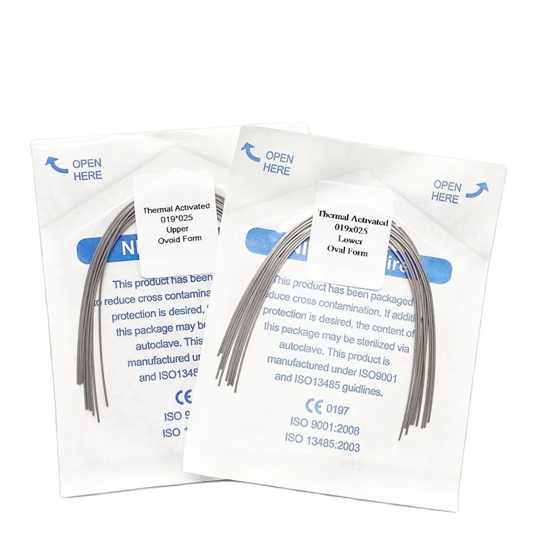 

019x025 Dental Orthodontic Arch Wires Heat Thermal Activated Niti Rectangular Arch Wires Ovoid